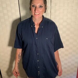 Men’s Croft & Barrow Dark Blue Casual Button Down Shirt